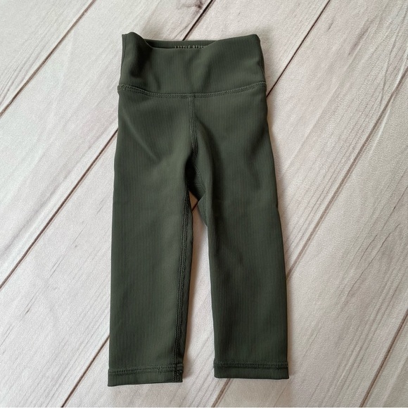 Little Bipsy Other - Little Bipsy Ribbed Athletic Leggings Baby Girl 0-3 Months Forest Green Boho